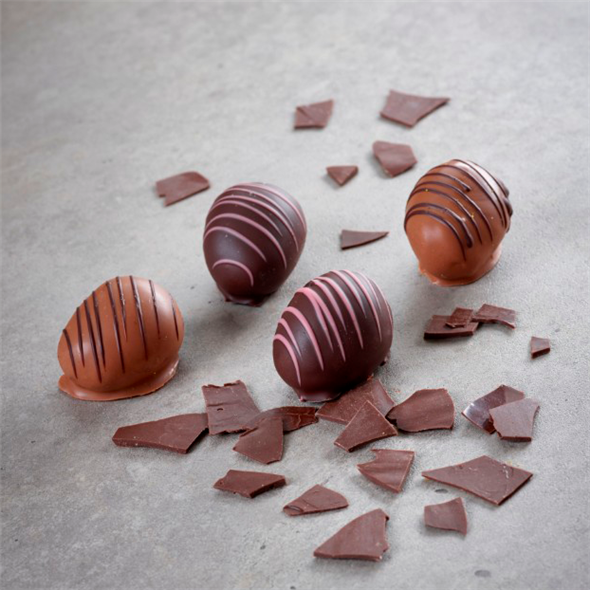 Påskeæg med marcipan og nougat