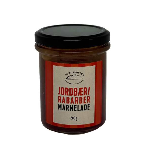 Hjemmelavet Jordbær/Rabarber marmelade